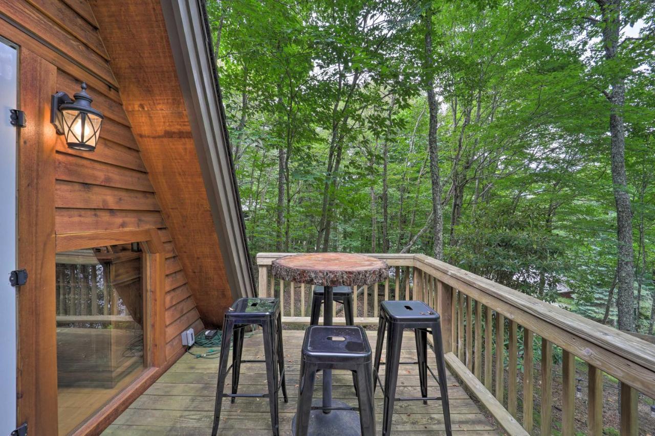 A-Frame Cabin With Hot Tub 1 Mi To Beech Mountain! Экстерьер фото