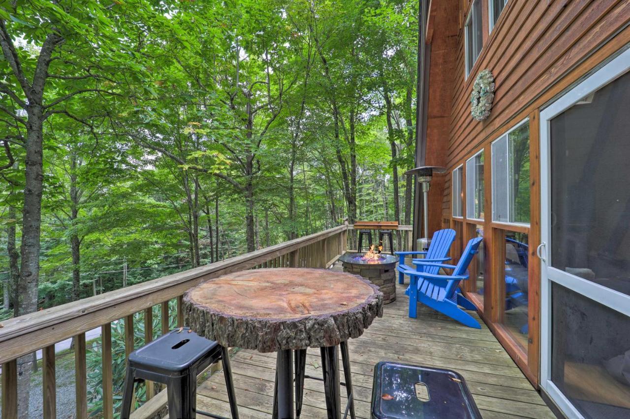 A-Frame Cabin With Hot Tub 1 Mi To Beech Mountain! Экстерьер фото