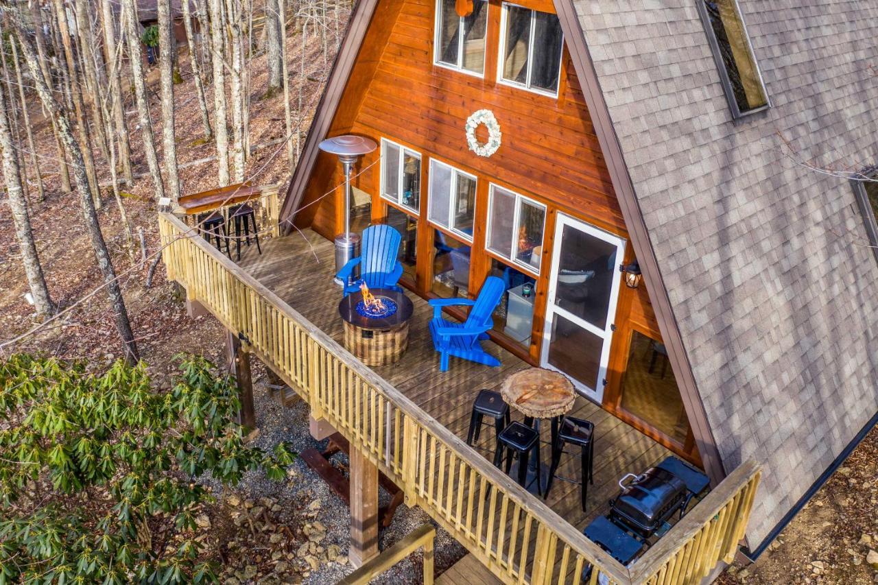 A-Frame Cabin With Hot Tub 1 Mi To Beech Mountain! Экстерьер фото