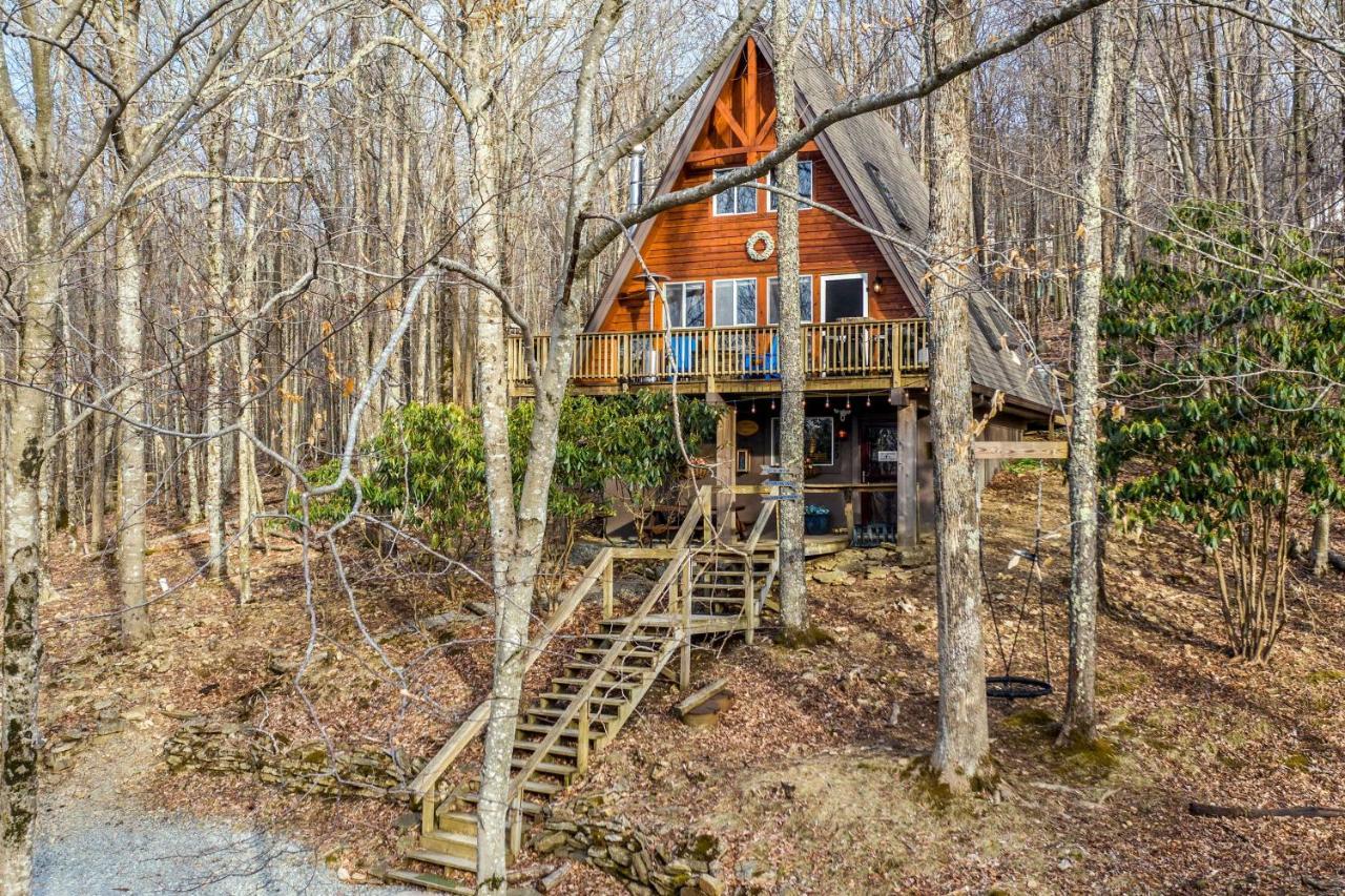 A-Frame Cabin With Hot Tub 1 Mi To Beech Mountain! Экстерьер фото